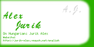 alex jurik business card